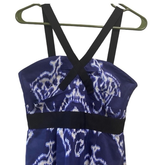 Phoebe Couture size 6 Halter Neck Ikat dress blue $99 - Picture 2 of 6